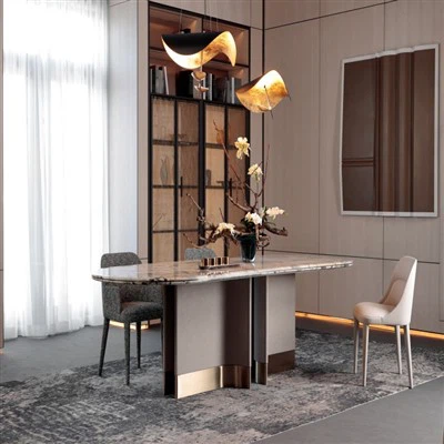 Kvarts topp rundt spisebord